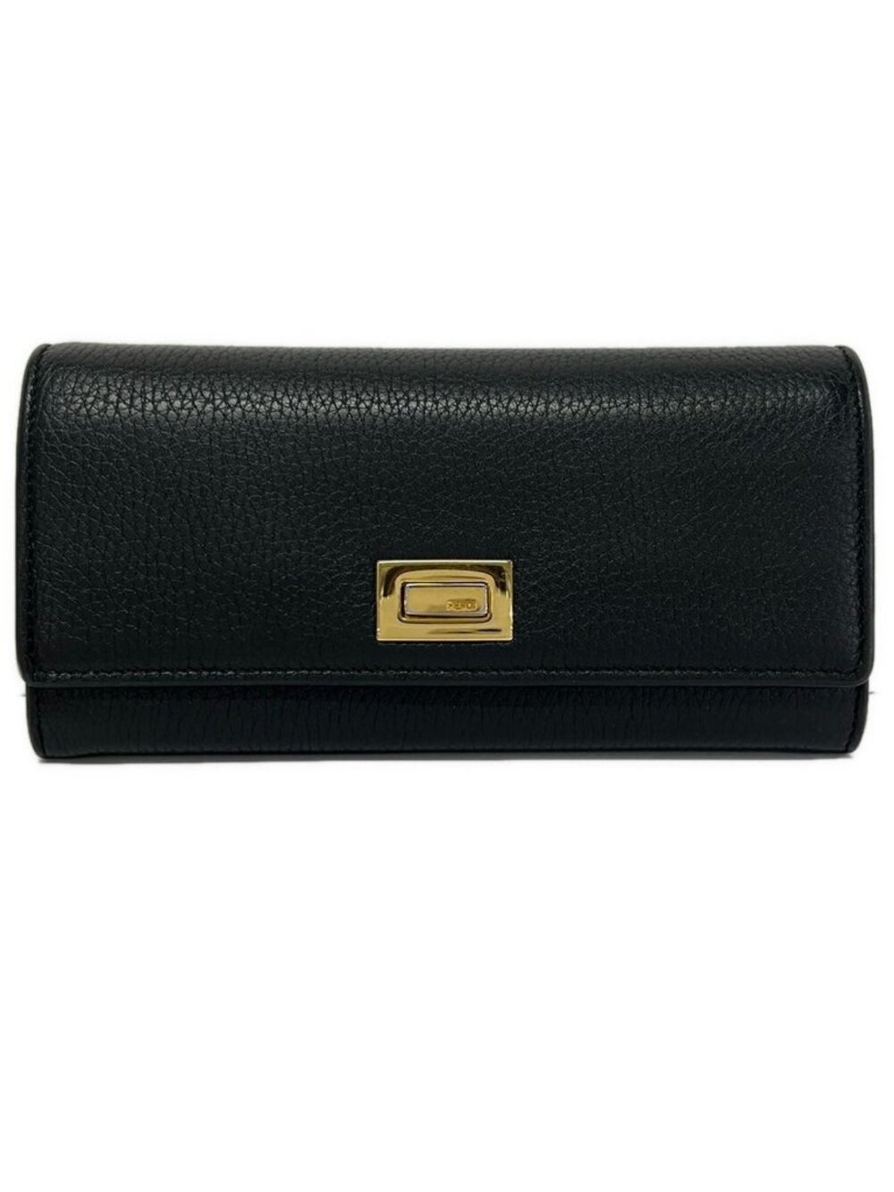 Fendi Wallet Peekaboo Black Leather